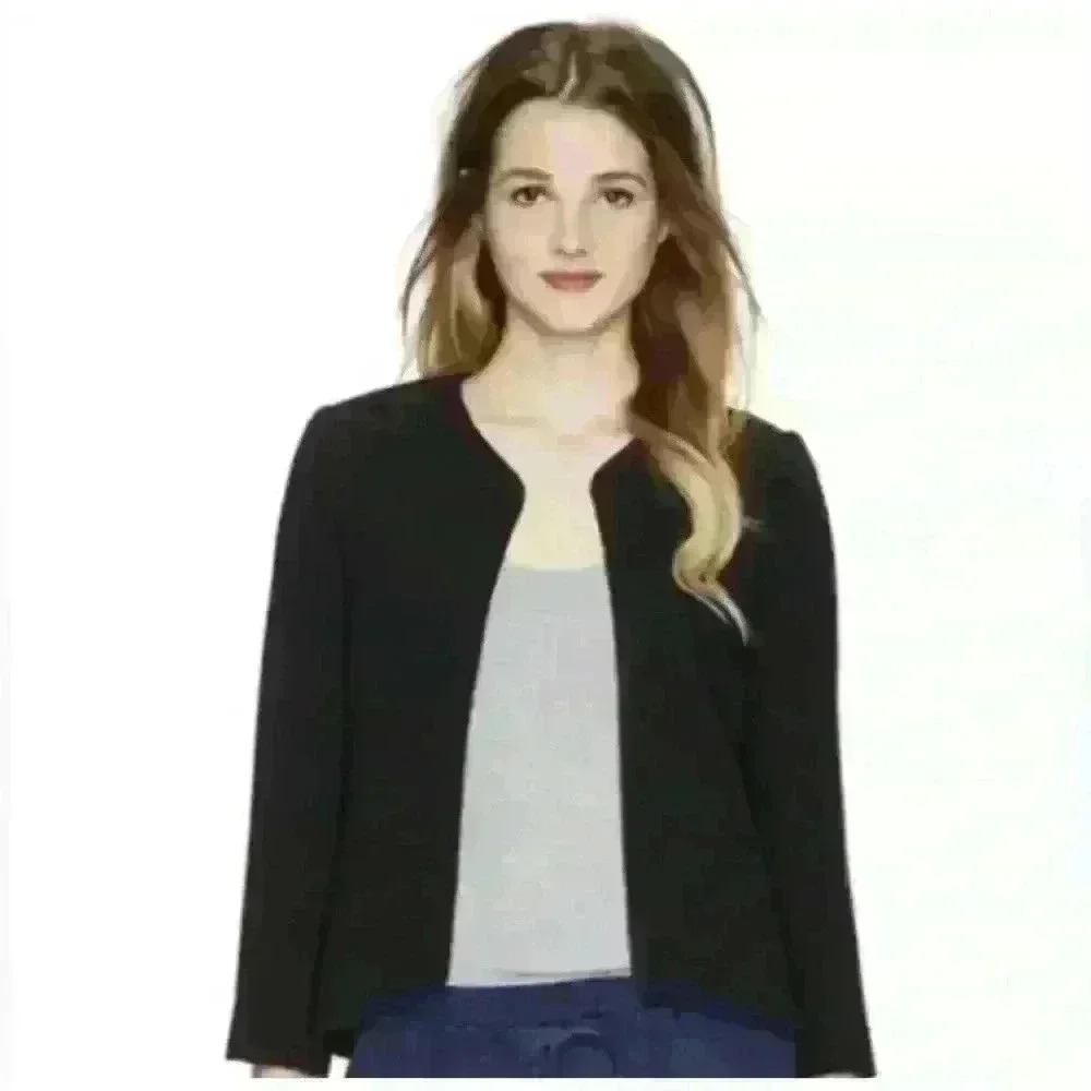 Wilfred Black Open-Front Blazer Jacket
